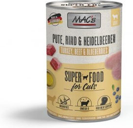 Produktbild von MAC's Katzen Nassfutter Adult Pute und Rind Stückchen in Sauce getreidefrei mit hohem Fleischanteil 6x400 g