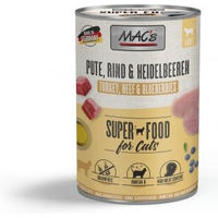 Produktbild von MAC's Katzen Nassfutter Adult Pute und Rind Stückchen in Sauce getreidefrei mit hohem Fleischanteil 6x400 g
