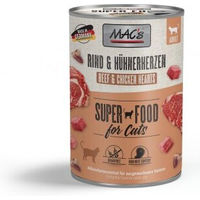 Produktbild von MAC's Katzen Nassfutter Adult Rind und Hühnerherzen Stückchen in Sauce Getreidefrei 6x400 g - 6 x 400 g