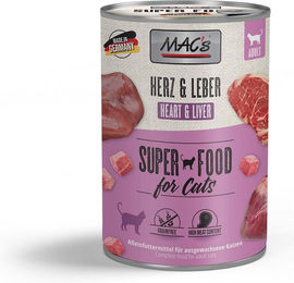 Produktbild von MAC's Katzen Nassfutter Herz und Leber für erwachsene Katzen 6x400g