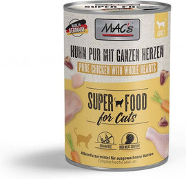 Produktbild von MAC's Katzen Nassfutter Huhn pur mit Geflügelherzen Stückchen in Sauce getreidefrei 12x400g
