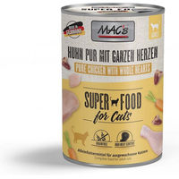 Produktbild von MAC's Katzen Nassfutter Huhn pur mit Geflügelherzen Stückchen in Sauce getreidefrei 12x400g