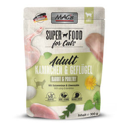 Produktbild von MAC's Katzen Nassfutter Kaninchen & Geflügel Getreidefrei mit hohem Fleischanteil 6x300g