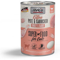 Produktbild von MAC's Katzen Nassfutter Kitten Pute und Kaninchen getreidefrei und ohne Zucker 6x400g - 6 x 400 g