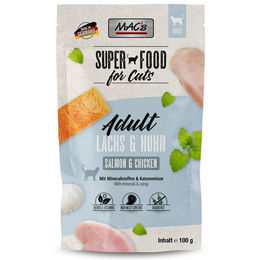 MAC's Katzen Nassfutter Lachs und Geflügel Adult Stückchen in Gelee 12 x 100 g getreidefrei - 12 x 100 g – Bild 1 von 6