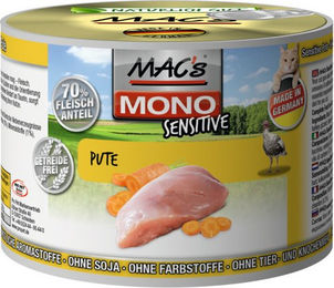 Produktbild von MAC's Katzen-Nassfutter Mono Pute getreidefrei monoprotein sensitive 6 x 200 g - 6 x 200 g