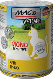Produktbild von MAC's Katzen-Nassfutter Mono Pute getreidefrei monoprotein sensitive 6 x 400 g - 6 x 400 g
