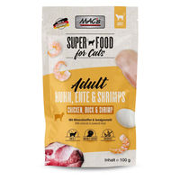 Produktbild von MAC's Katzen Nassfutter Pouchpack Huhn Ente und Garnele Getreidefrei für erwachsene Katzen 12x100g