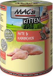 Produktbild von MAC's Katzen-Nassfutter Pute Kaninchen getreidefrei 6 x 400 g - 6 x 400 g
