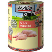 Produktbild von MAC's Katzen-Nassfutter Pute Kaninchen getreidefrei 6 x 400 g - 6 x 400 g