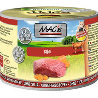Produktbild von MAC's Katzen-Nassfutter Rind getreidefrei 6 x 200 g - 6 x 200 g