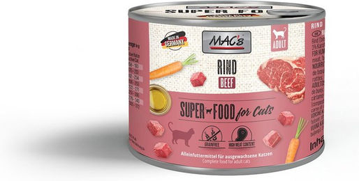 Produktbild von MAC's Katzen Nassfutter Rind Getreidefrei 6x200g