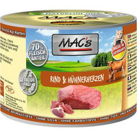 Produktbild von MAC's Katzen Nassfutter Rind und Geflügelherz getreidefrei 6 x 200 g - 6 x 200 g