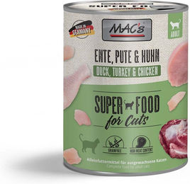 Produktbild von MAC's Katzenfutter Ente Pute Huhn getreidefrei Adult 6x800g