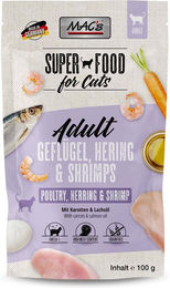 Produktbild von MAC's Katzenfutter Hering und Shrimps für erwachsene Katzen 12x100g