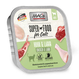 MAC's Katzenfutter Huhn und Lamm Stückchen in Sauce 16 x 100 g mit hohem Fleischanteil ohne Farb- und Aromastoffe - 16 x 100 g – Bild 1 von 5