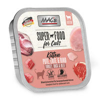 Produktbild von MAC's Katzenfutter Kitten Schale Pute, Ente, Rind getreidefrei 16 x 100 g - 16 x 100 g