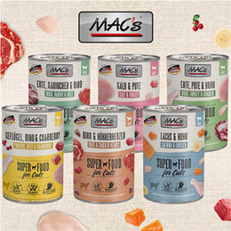 MAC's Katzenfutter Mono Bestseller Multipack Getreidefrei Adult 6 x 400 g - 6 x 400 g – Bild 1 von 2