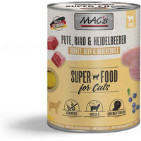 Produktbild von MAC's Katzenfutter Pute Rind und Heidelbeeren 12x800g