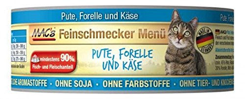 Produktbild von Mac's Katzenfutter Pute und Forelle getreidefrei mit hohem Fleischanteil 6 x 100 g - 6 x 100 g