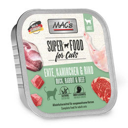 MAC's Katzenfutter Schale Ente, Kaninchen & Rind getreidefrei 16 x 100 g - 16 x 100 g – Bild 1 von 5