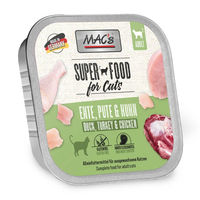 Produktbild von MAC's Katzenfutter Schale Ente Pute Huhn Stückchen in Sauce getreidefrei 16 x 100 g - 16 x 85 g
