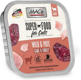 Produktbild von MAC's Katzenfutter Wild und Pute für adulte Katzen ohne Farb- und Aromastoffe 16x100g
