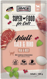 MAC's Katzennassfutter Pouch Kalb & Rind Adult Stückchen in Gelee getreidefrei 12 x 100 g - 12 x 100 g – Bild 1 von 5