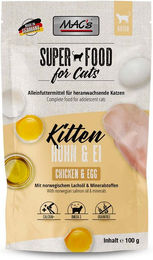 Produktbild von MAC's Kitten Katzenfutter Huhn & Ei Getreidefrei Ohne Zucker 12x100g - 12 x 100 g