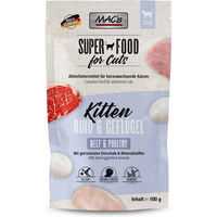 Produktbild von MAC's Kitten Katzenfutter Pouch Rind und Geflügel getreidefrei mit hohem Fleischanteil 12x100g - 12 x 100 g
