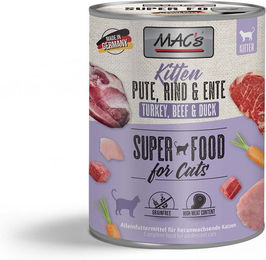 Produktbild von MAC's Kitten Nassfutter Pute Rind und Ente 6x800g