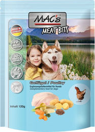 Produktbild von MAC's Meat Bits Hundesnack Geflügel 120 g - 120 g