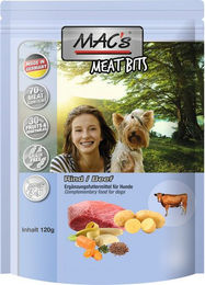 Produktbild von MAC's Meat Bits Hundesnack Rind 120 g - 9 x 120 g