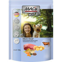 Produktbild von MAC's Meat Bits Hundesnack Rind 120 g - 9 x 120 g