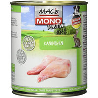 Produktbild von MAC's Mono Sensitive Hunde-Nassfutter Kaninchen Monoprotein 6 x 800 g Dosen - 6 x 800 g