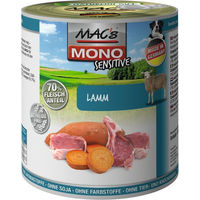 Produktbild von MAC's Mono Sensitive Hunde-Nassfutter Lamm getreidefrei monoprotein 6 x 800 g - 6 x 800 g