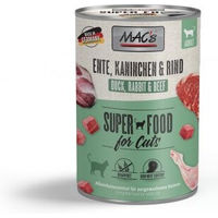 Produktbild von MAC's Nassfutter Katze Adult Ente Kaninchen und Rind Getreidefrei mit hohem Fleischanteil 6x400 g - 6 x 400 g