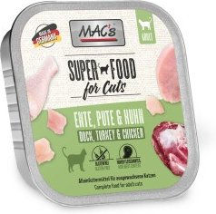 Produktbild von MAC's Nassfutter Katze Adult Ente Pute und Huhn mit hohem Fleischanteil 32x100 g