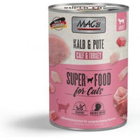 Produktbild von MAC's Nassfutter Katze Adult Kalb und Pute Getreidefrei 24x400 g - 24 x 400 g
