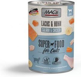 Produktbild von MAC's Nassfutter Katze Adult Lachs und Huhn Stückchen in Sauce getreidefrei 6x400 g - 6 x 400 g