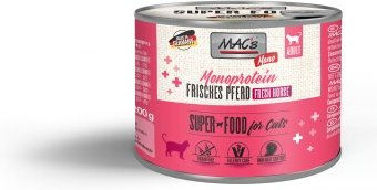 MAC's Nassfutter Katze Monoprotein Pferd Adult Getreidefrei Sensitive 6x200 g - 6 x 200 g – Bild 1 von 1