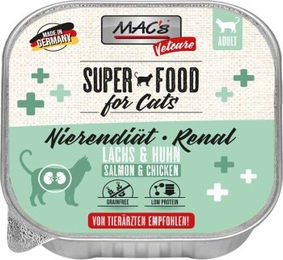 Produktbild von MAC's Vetcare Renal Nierendiät Nassfutter Lachs und Huhn für erwachsene Katzen 16x100g