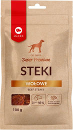 Maced Hundesnack Rinder Steaks Trockenfleisch 100 g - 100 g – Bild 1 von 2