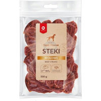 Produktbild von MACED Hundesnack Rindersteaks mit 95% Fleischanteil Rind und Geflügel 500g - 500 g