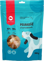 Produktbild von MACED Kausnack Weiße Fledermaus mit Huhn und Rind für erwachsene Hunde 500 g - 500 g