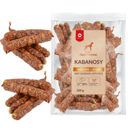 MACED Kausnack Würstchen mit Rind und Reis für Hunde aller Altersstufen 500 g - 500 g – Bild 1 von 2