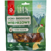 Produktbild von Maced Naturkauartikel Mittelohr Schwein Monoprotein für Hunde Adult 100g - 100 g