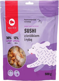 MACED Sushi Belohnungssnack Kaninchen und Fisch für Hunde aller Altersstufen mit hohem Fleischanteil 500 g - 500 g – Bild 1 von 5