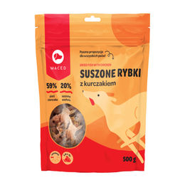 Maced Trockenfleisch Monoprotein Fisch und Huhn für Hunde 500 g – Bild 1 von 3