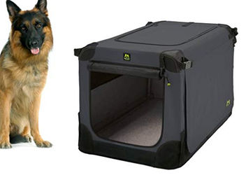 Maelson Soft Kennel Transportbox für Hunde aus Nylon in Grau wasserdicht Größe L – Bild 1 von 12